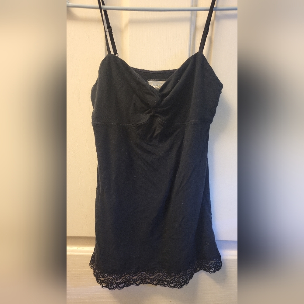 Black Button Up w/a Spaghetti Strap Black Top - Picture 7 of 8